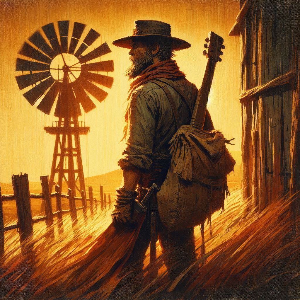 Six string on my back...