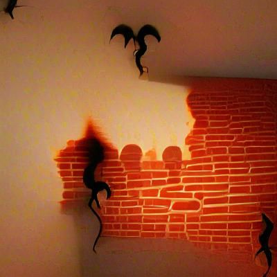 Shadows on the wall in Hell