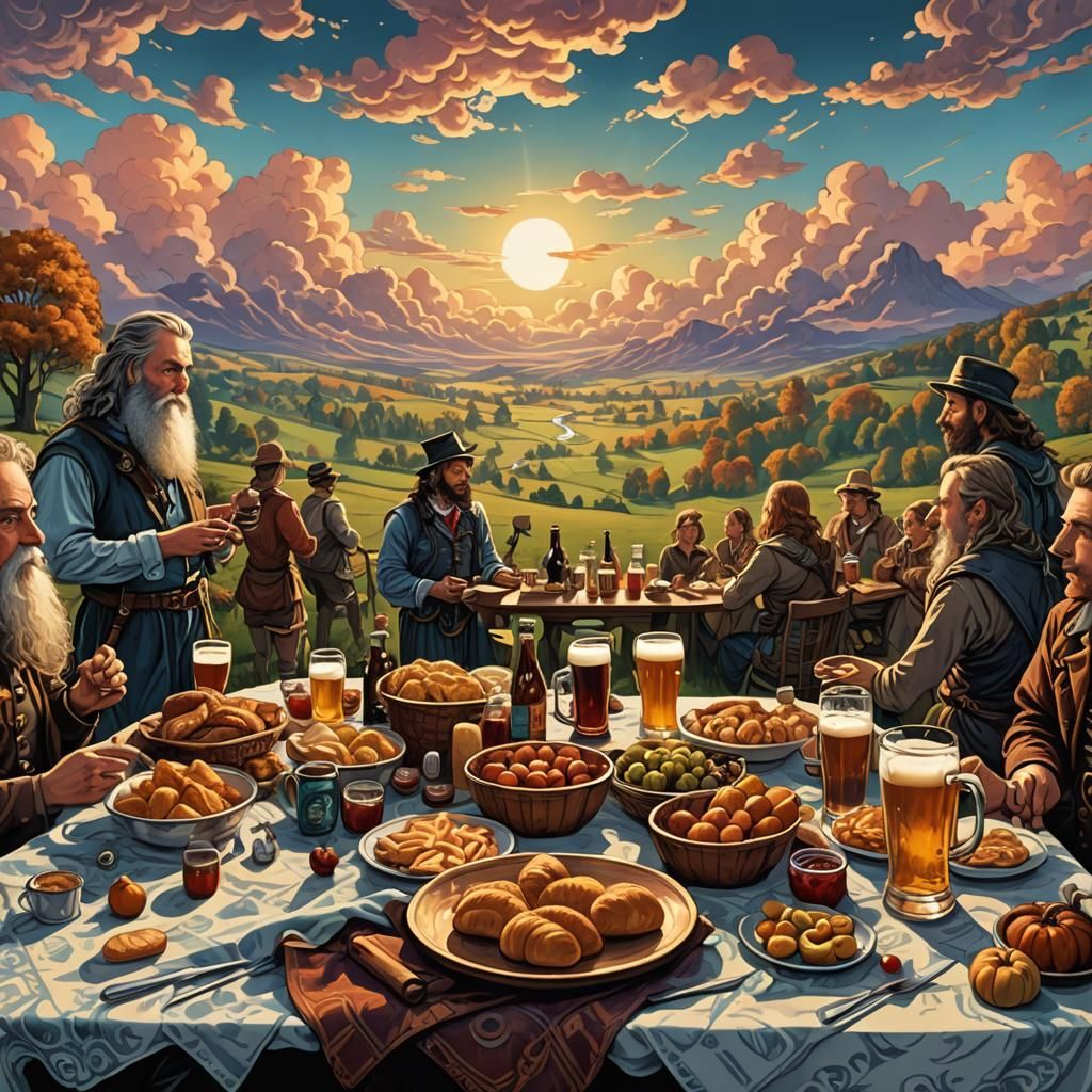 pic nic table, beer varieties  by @Koutsis