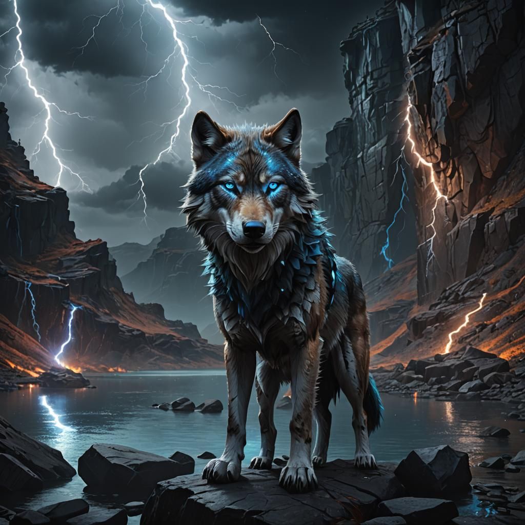 lightning wolf