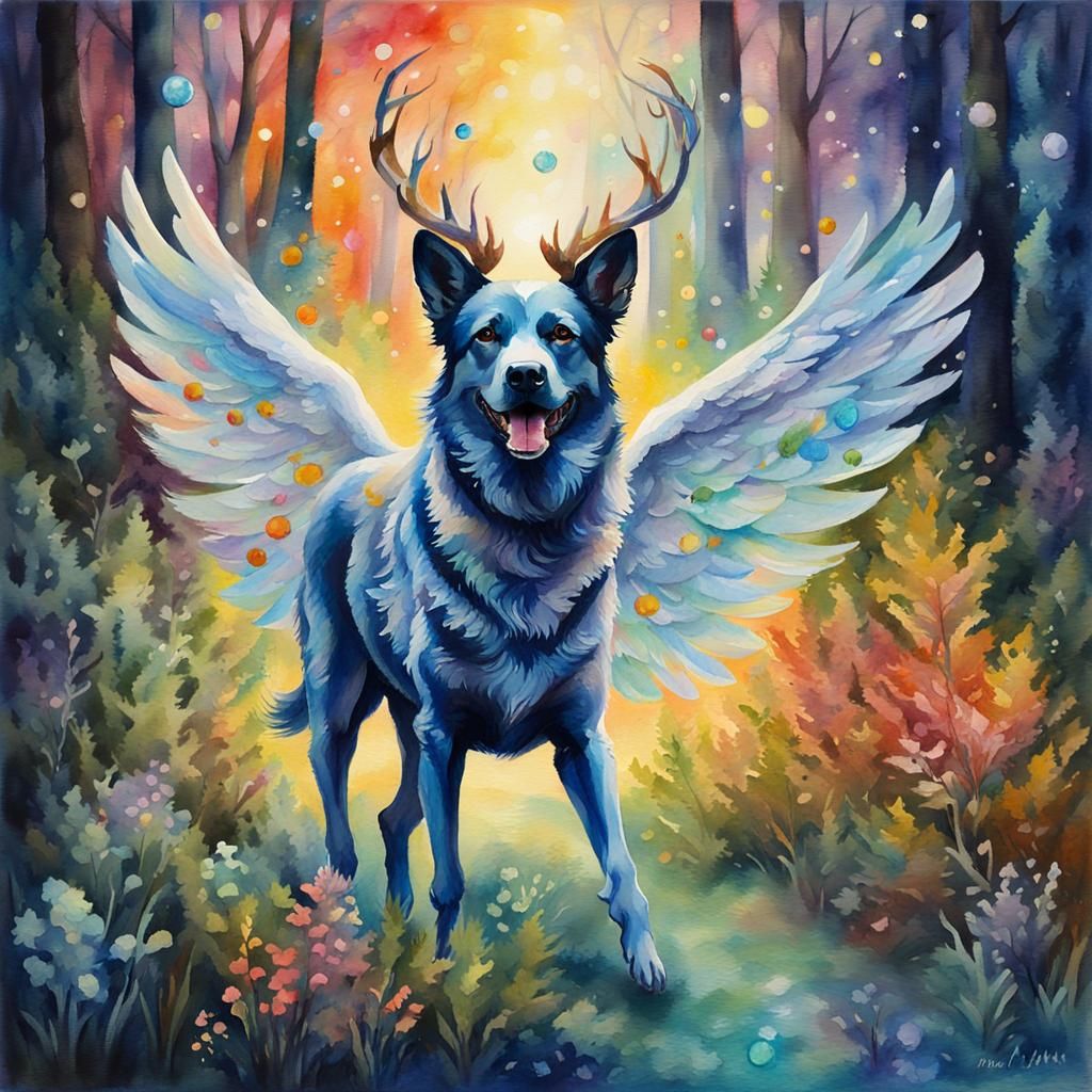 Half wolf half deer