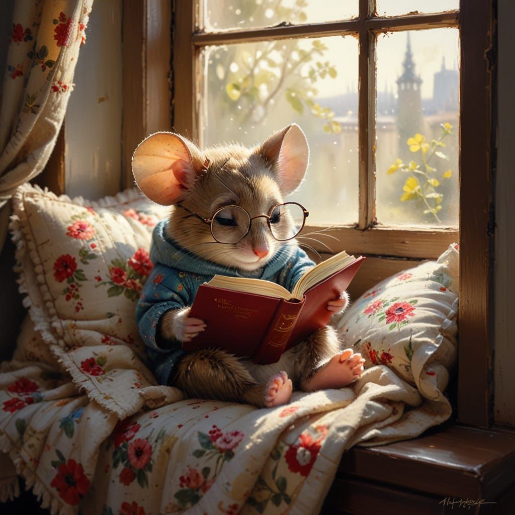 Book Mouse  by @Superbear
