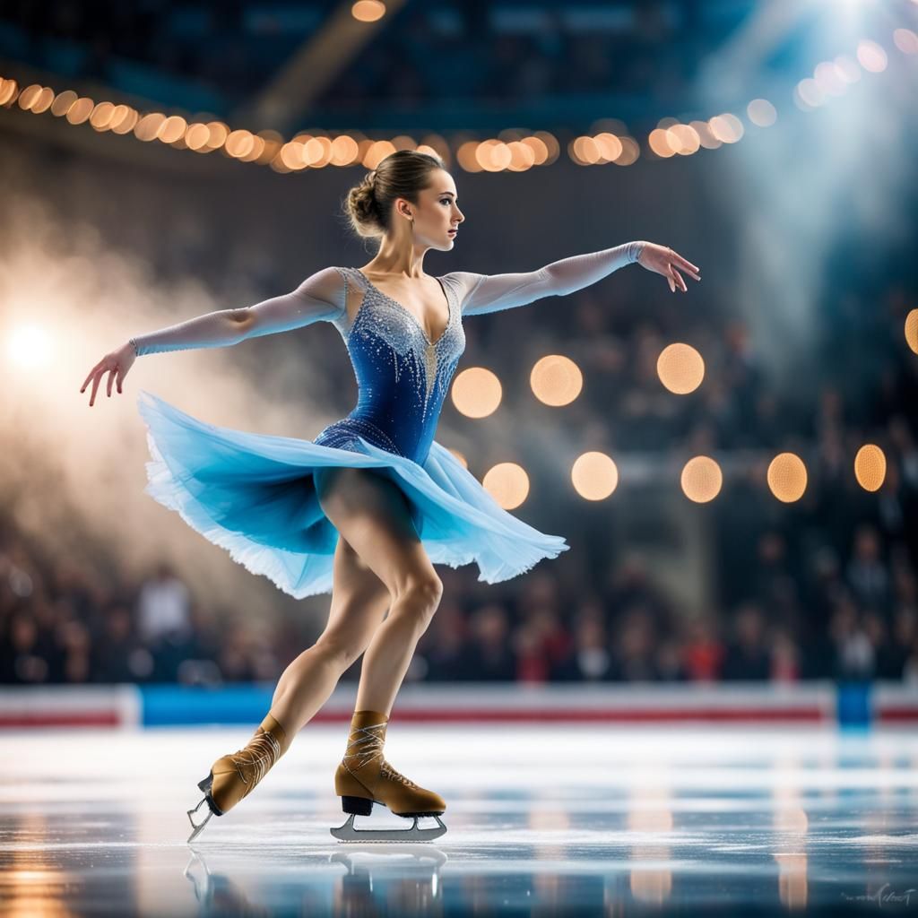 About to perform a triple axel - AI Generated Artwork - NightCafe Creator