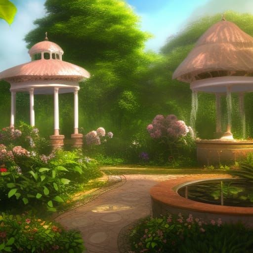 Garden Gazebos - AI Generated Artwork - NightCafe Creator