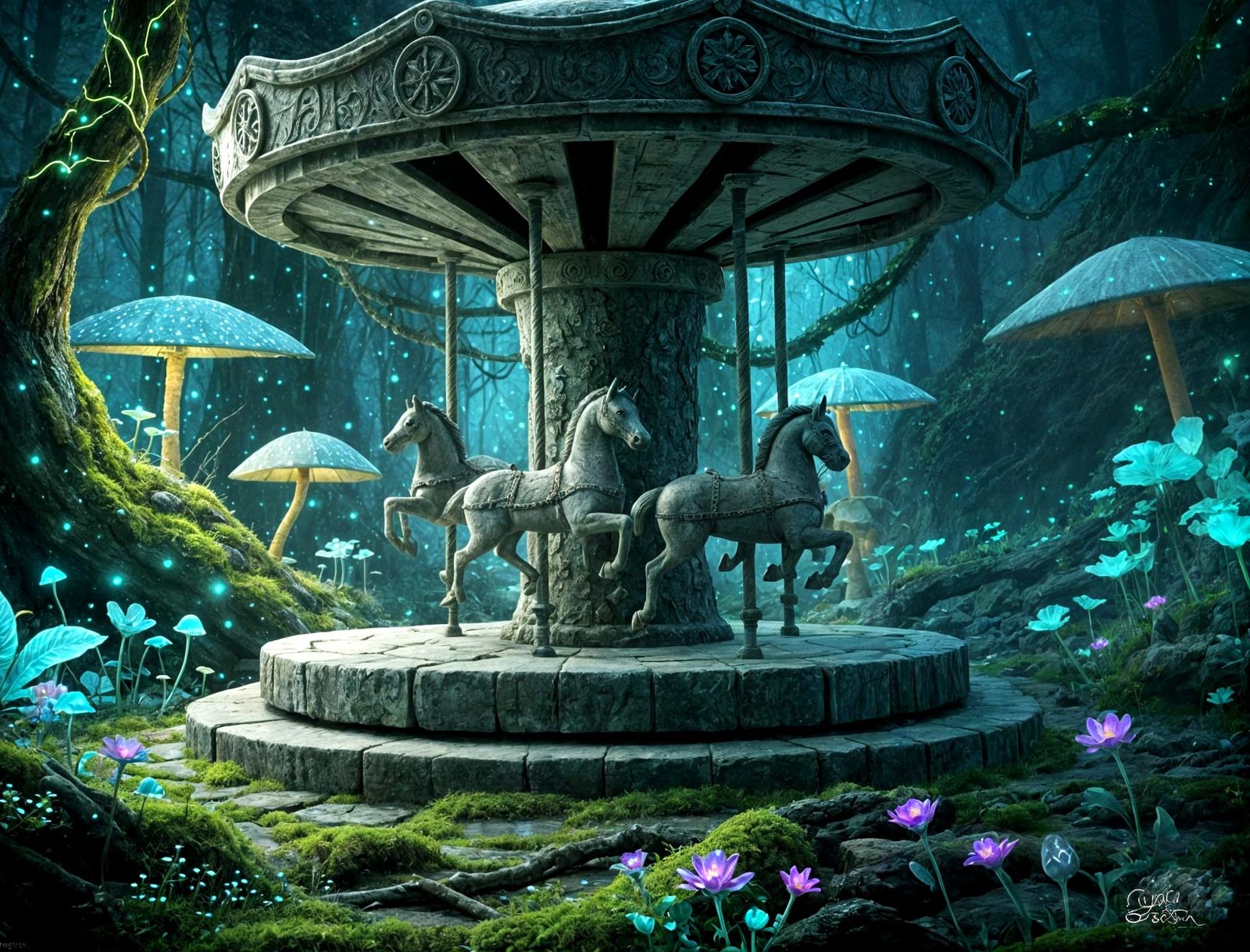 Ancient Stone Carousel  by @Hawk