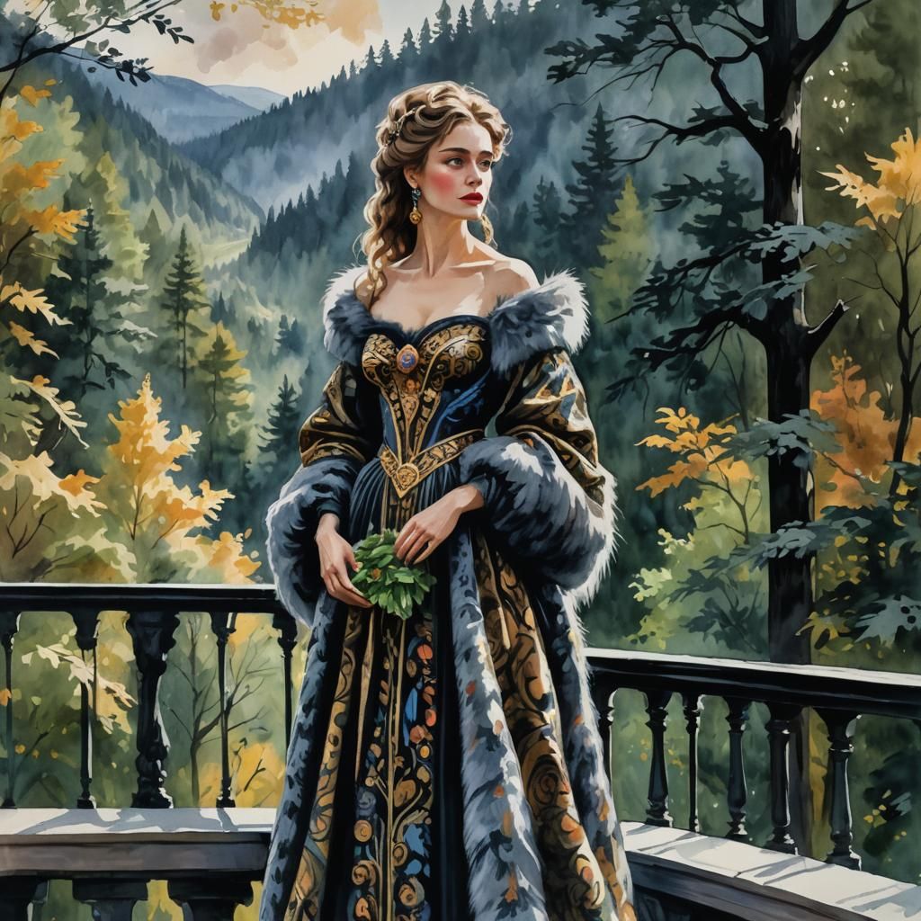 beautiful woman of the forest