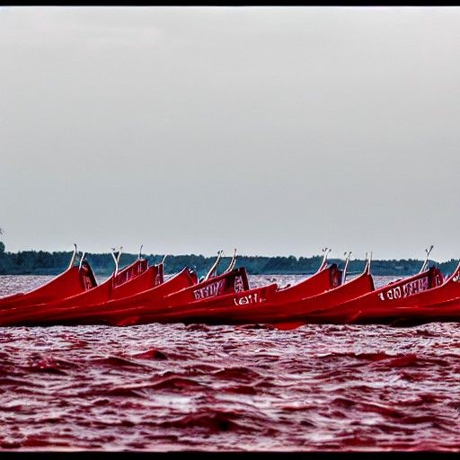 boats on a sea of blood