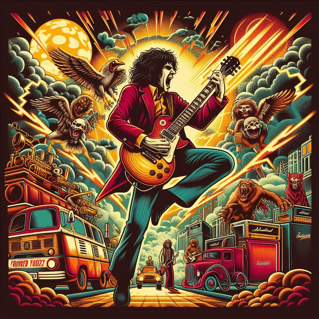 Vinyl records cover sleeve, 'ROCK AND ROLL NEVER DIE' 10