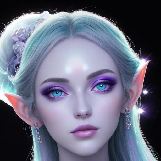 Shimmery ethereal elf - AI Generated Artwork - NightCafe Creator