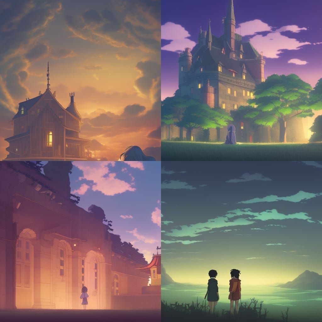 castel with night