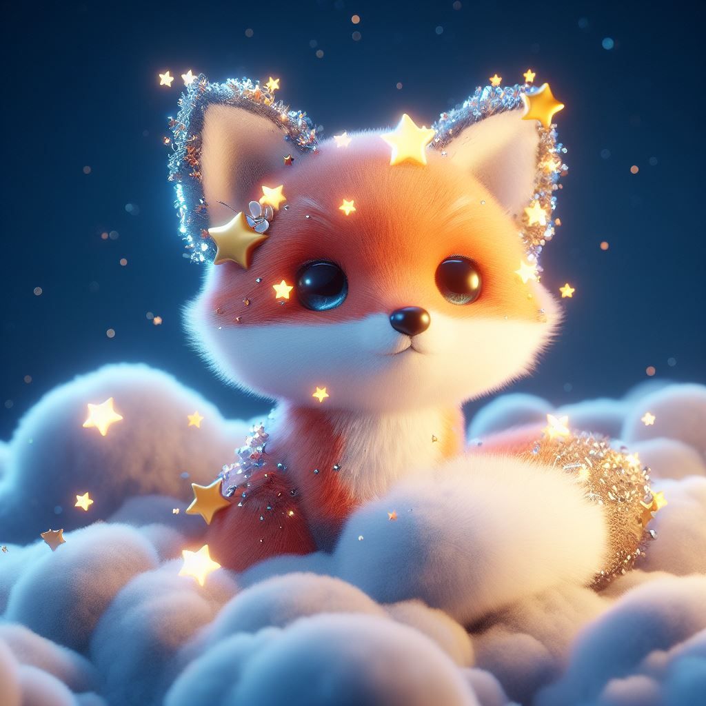 Starry cloudy fox #7