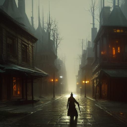 Ghost Town - AI Generated Artwork - NightCafe Creator