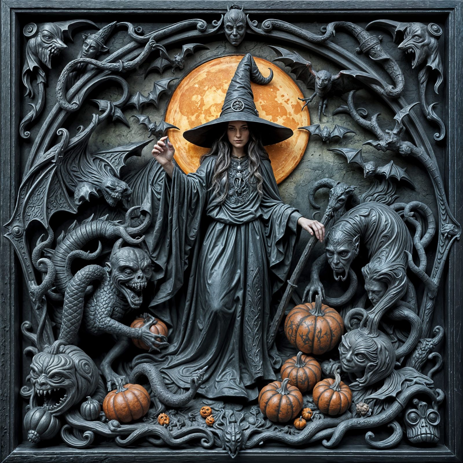 Bas-relief Witch  by @Oblique Lens