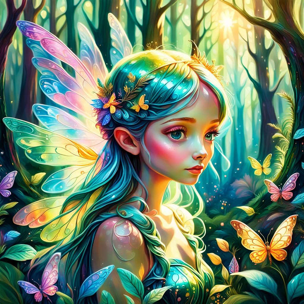 Pastel Fairy Forest   by @GingerMomLeonie