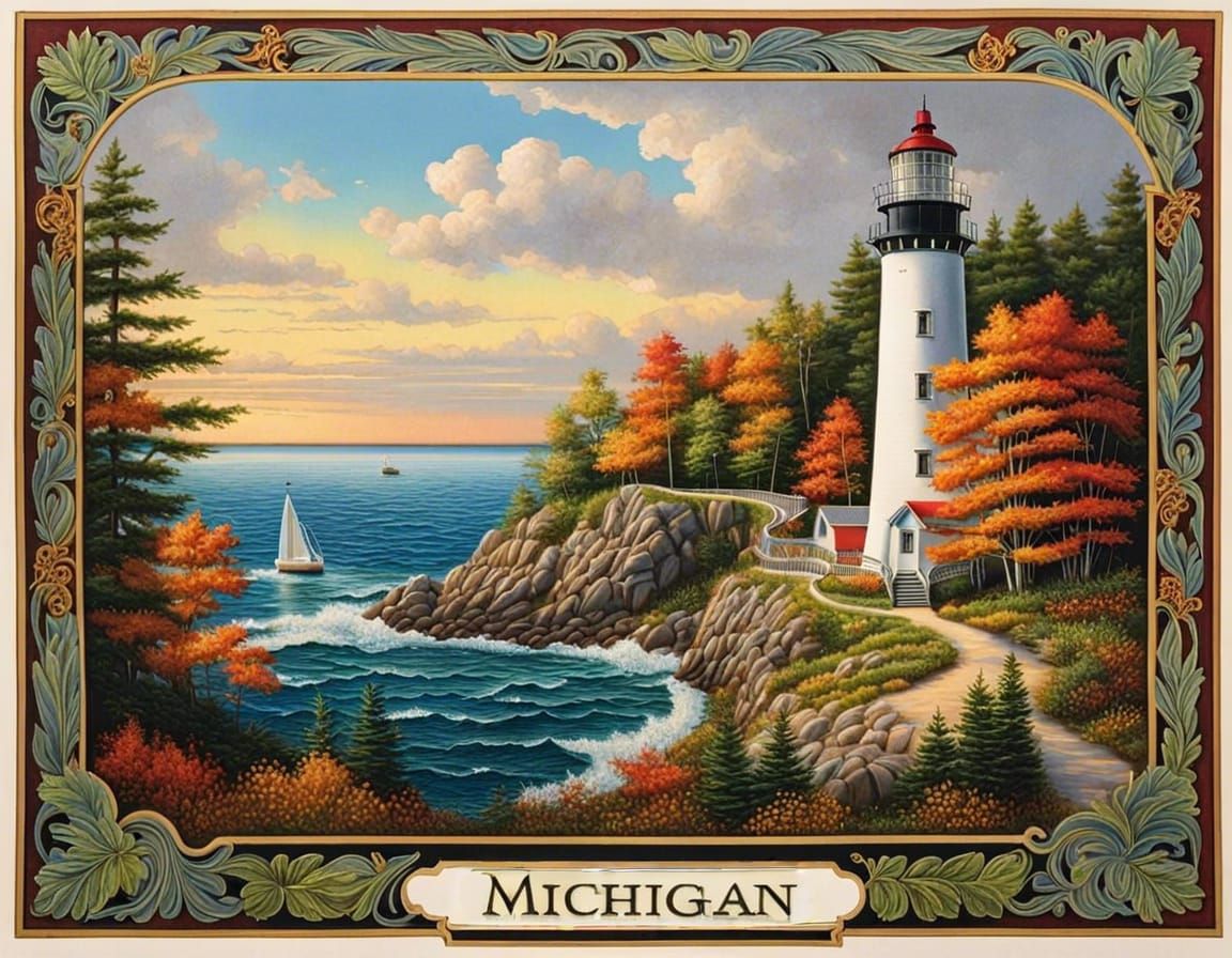 Michigan Postcard  by @bookwrm0706