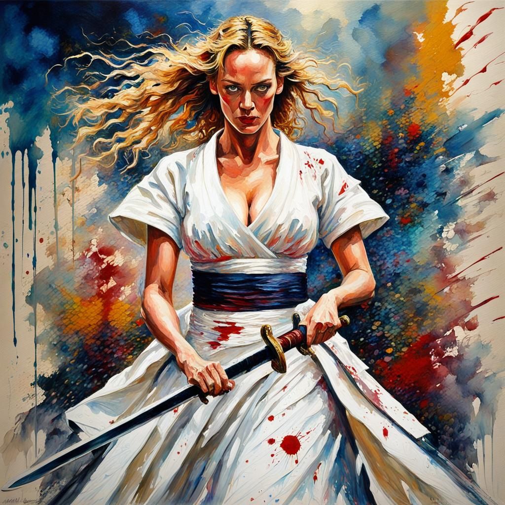 Uma Thurman- Kill Bill (artwork inspired by the movie, serie...