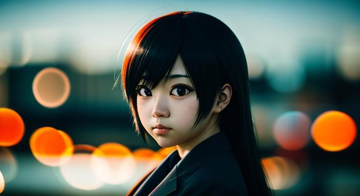 Anime, 

structures ,

Professional photography, bokeh, natu...