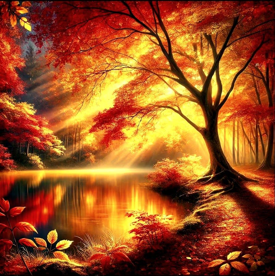 Glowing Serenity: An Autumn Dreamscape