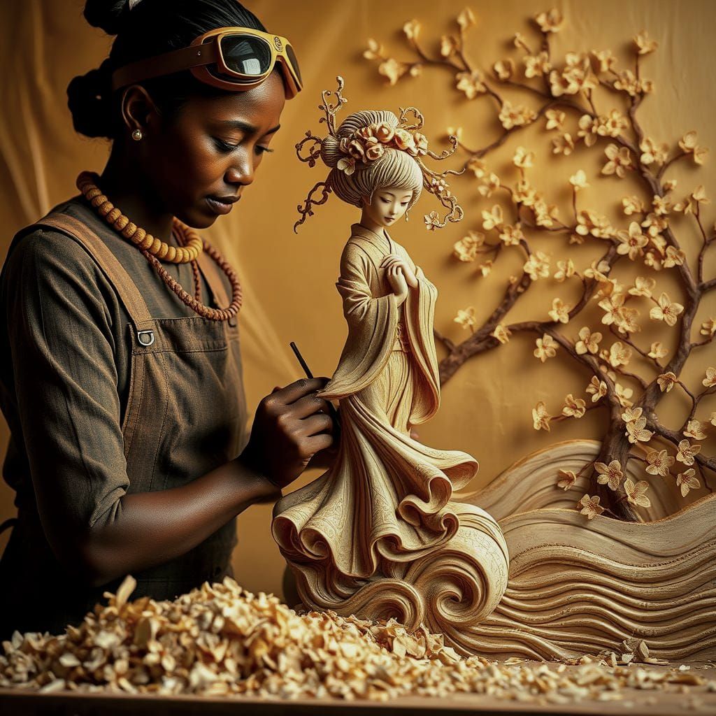 The Wood Carver  by @The Nights Sky