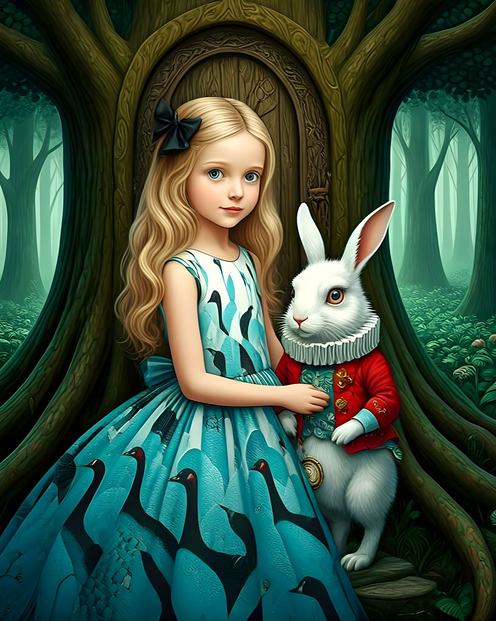 Alice in Wonderful Wonderland Escher Dress  by @Gary Murakami