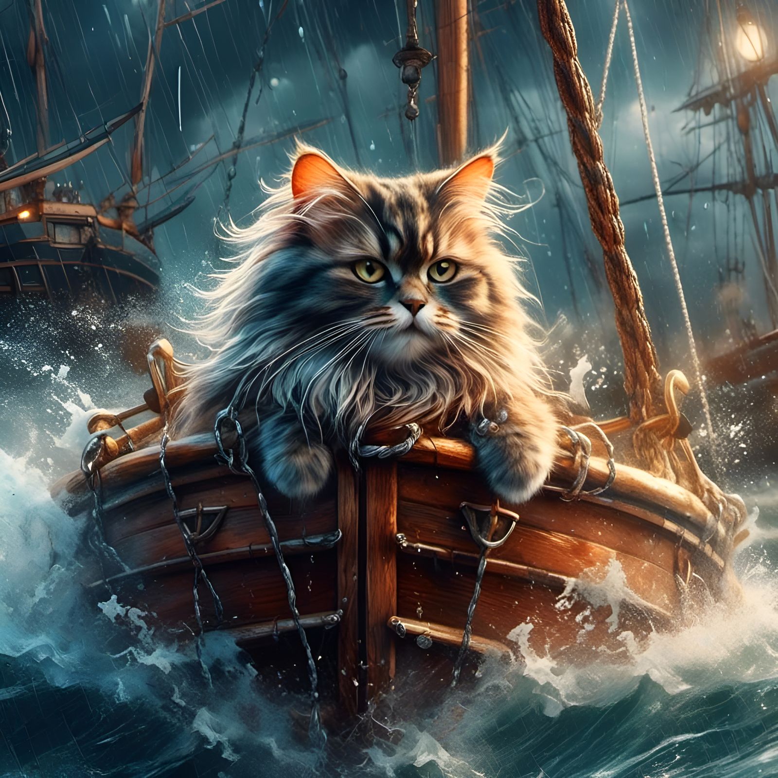 Salty sea-cat