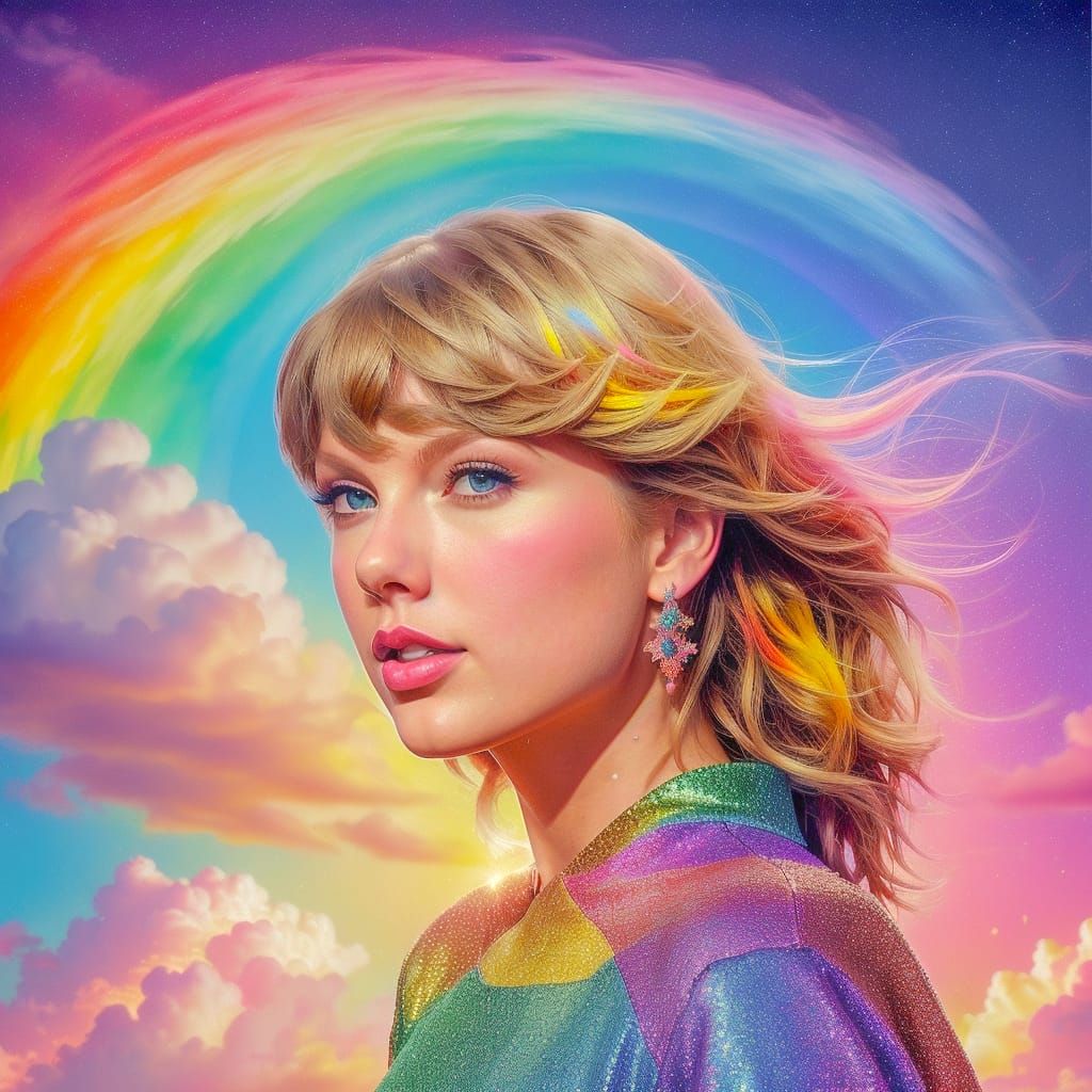 Taylor With Rainbows 2