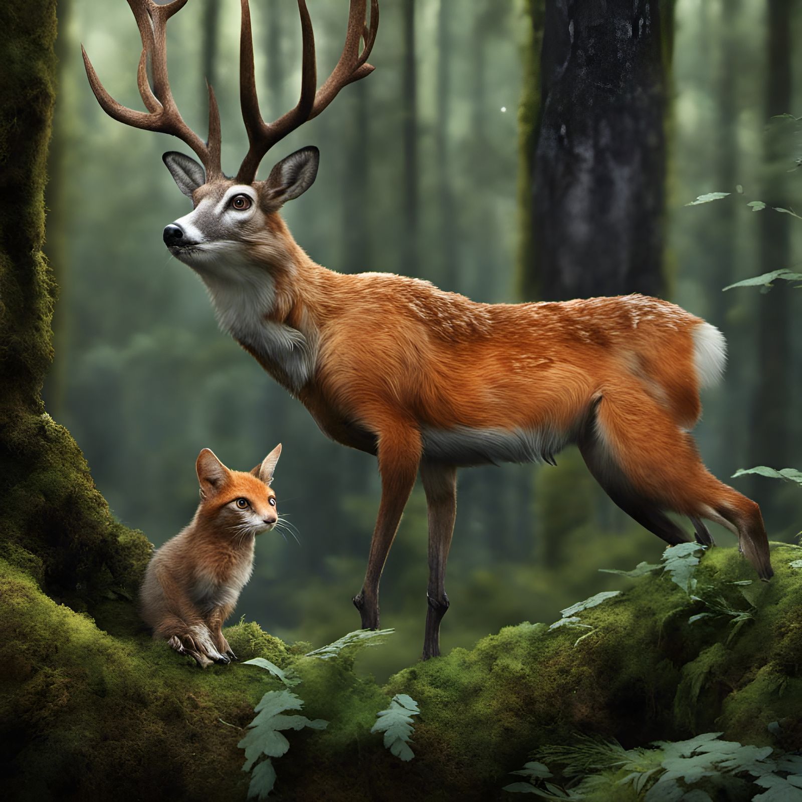 An 'Other' Kitten and the Local Stag.