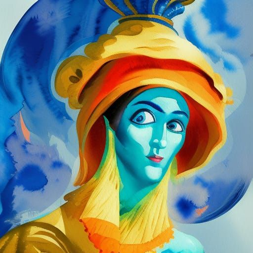 the blue genie - AI Generated Artwork - NightCafe Creator