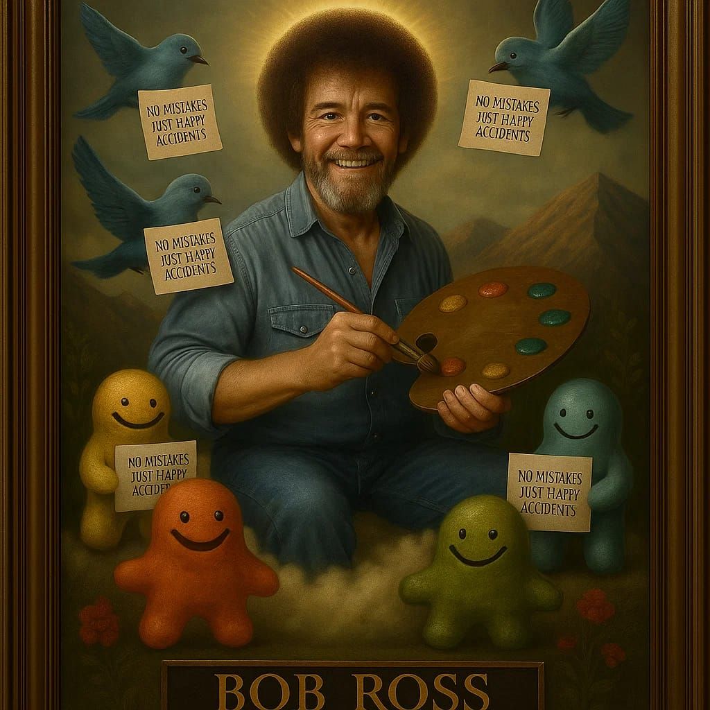 The Joyful Oracle

🖌️ Bob is surrounded by smiling spirits ...