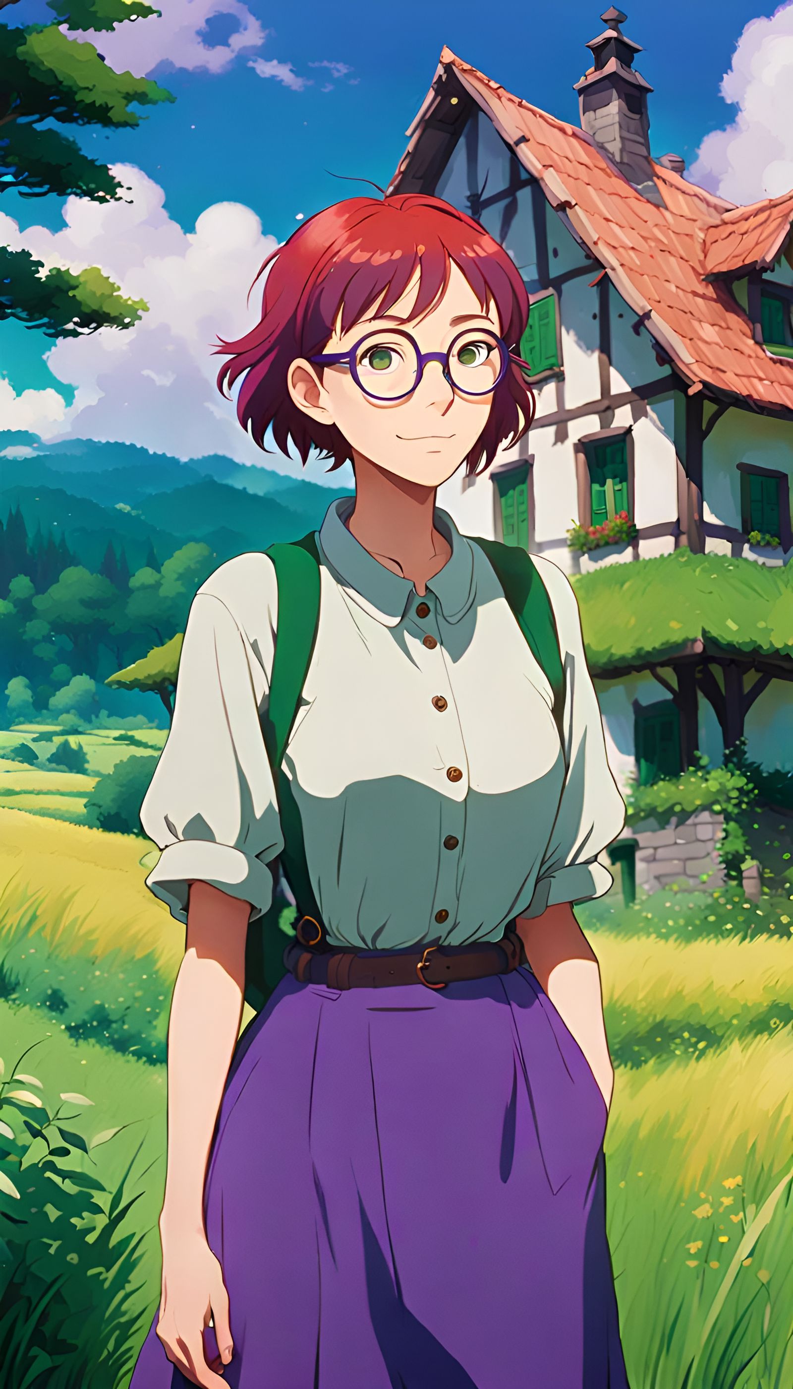 Studio Ghibli-inspired protagonist - AI Generated Artwork - NightCafe
