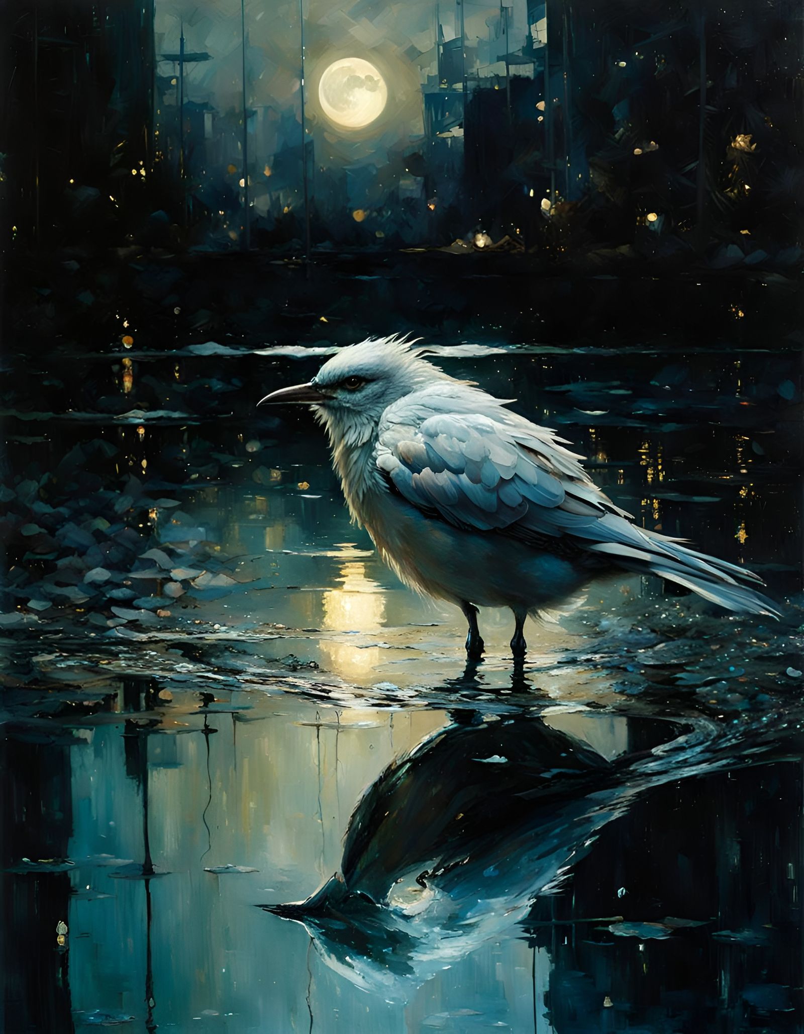 Midnight Swim  by @Nikid