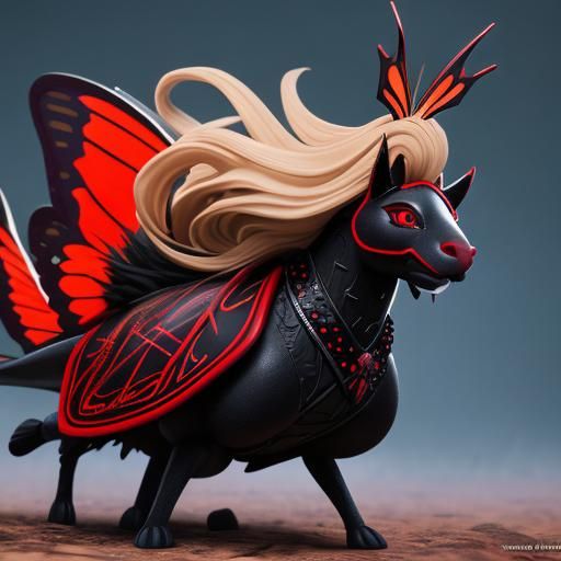 A creature half human half animal something wild with hair a...