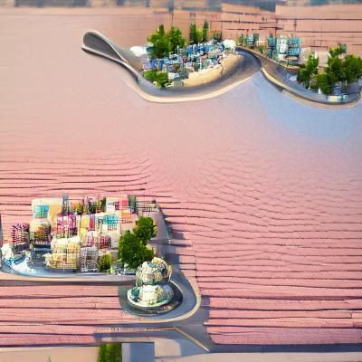 Realistic dessert city