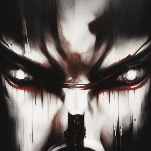 black eyes on wall