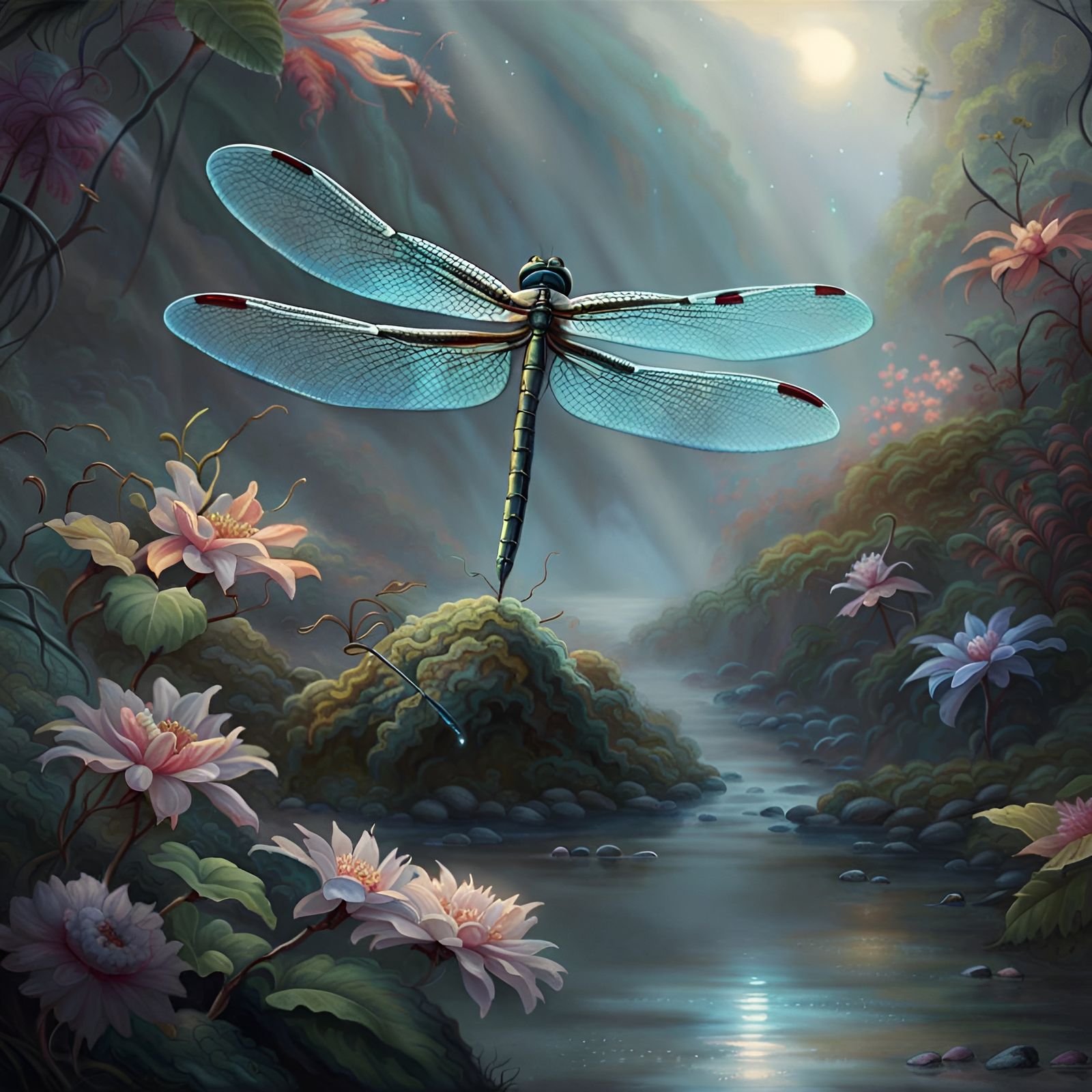 Fantasy Dragonfly - AI Generated Artwork - NightCafe Creator