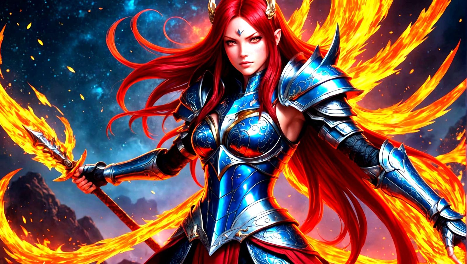 Erza Scarlet in her Fire Empress armor