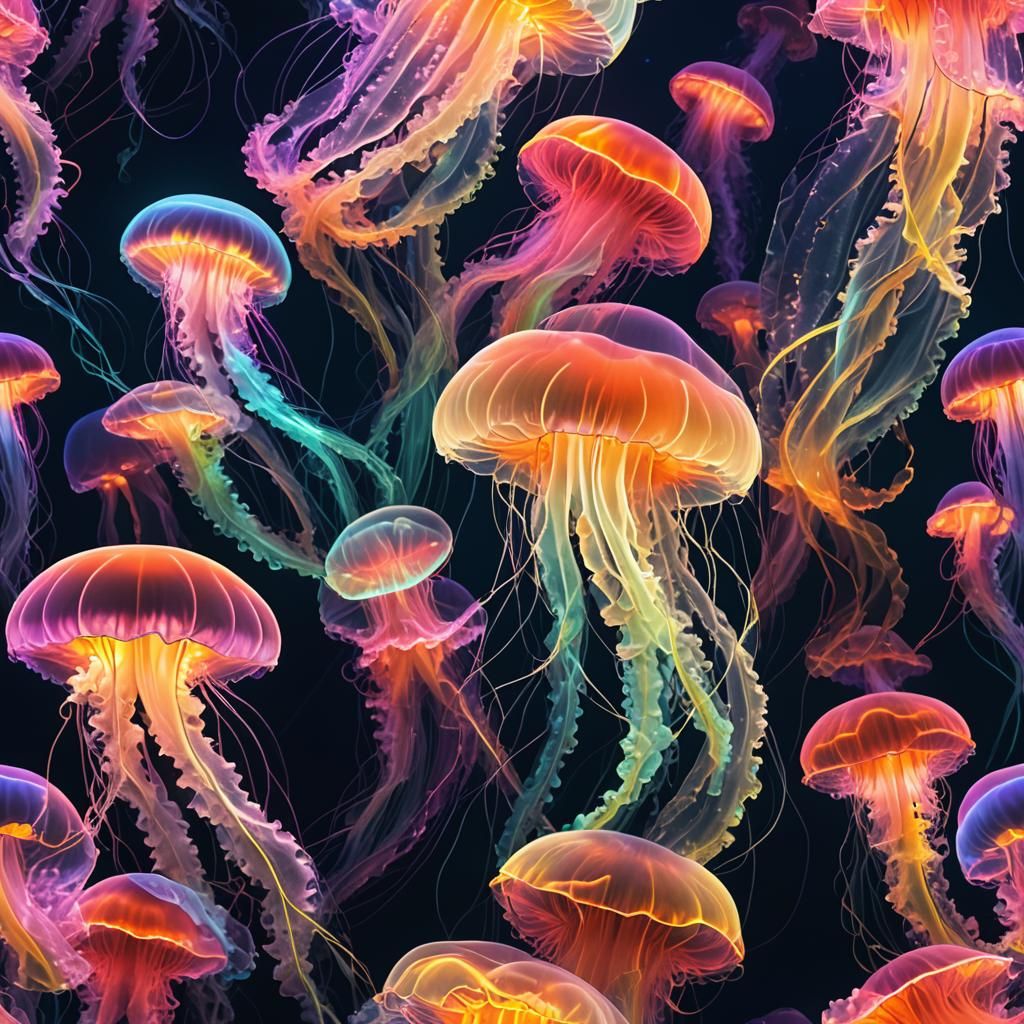 neon jellies  by @Morgan