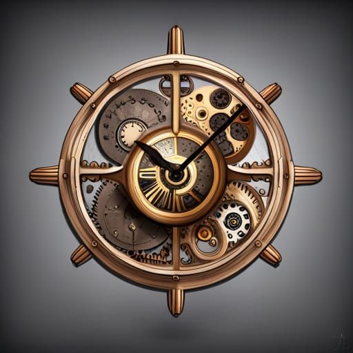 Steampunk clock