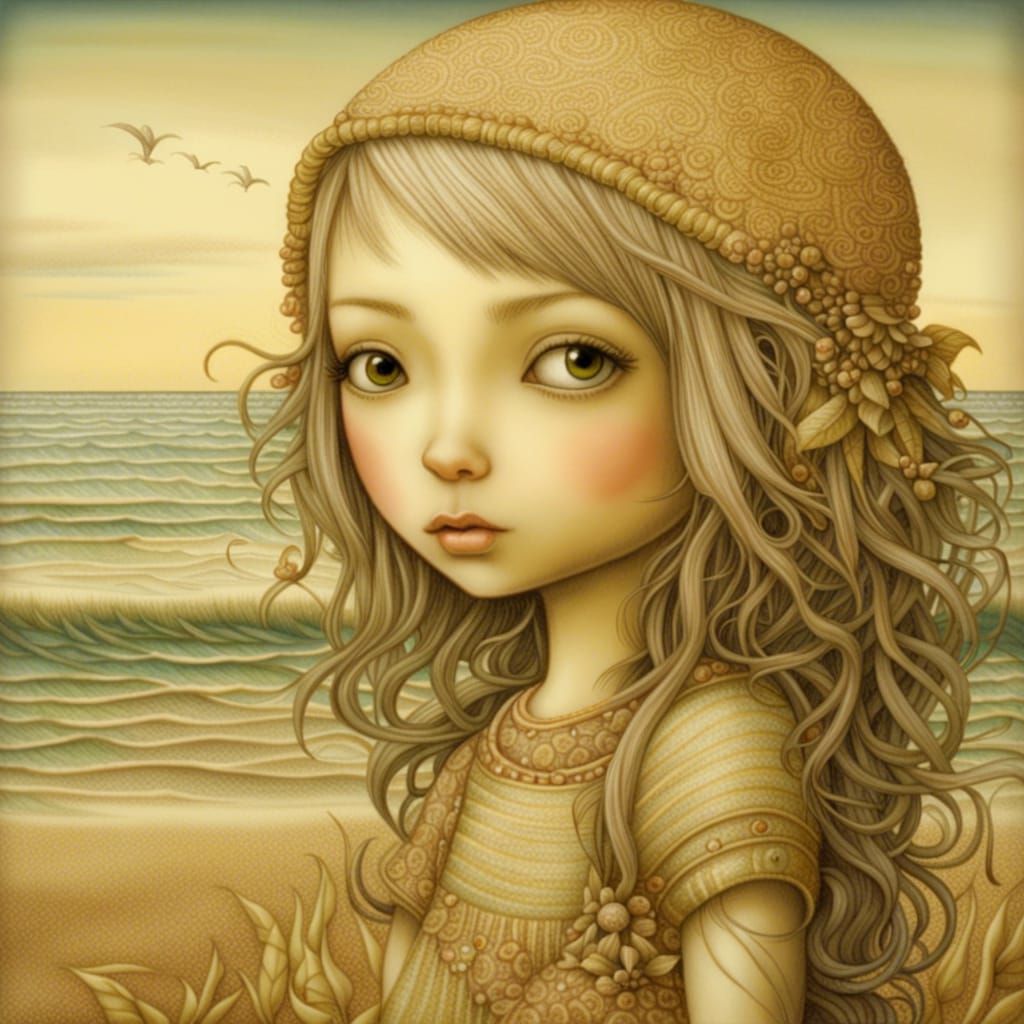 girl at the beach ..