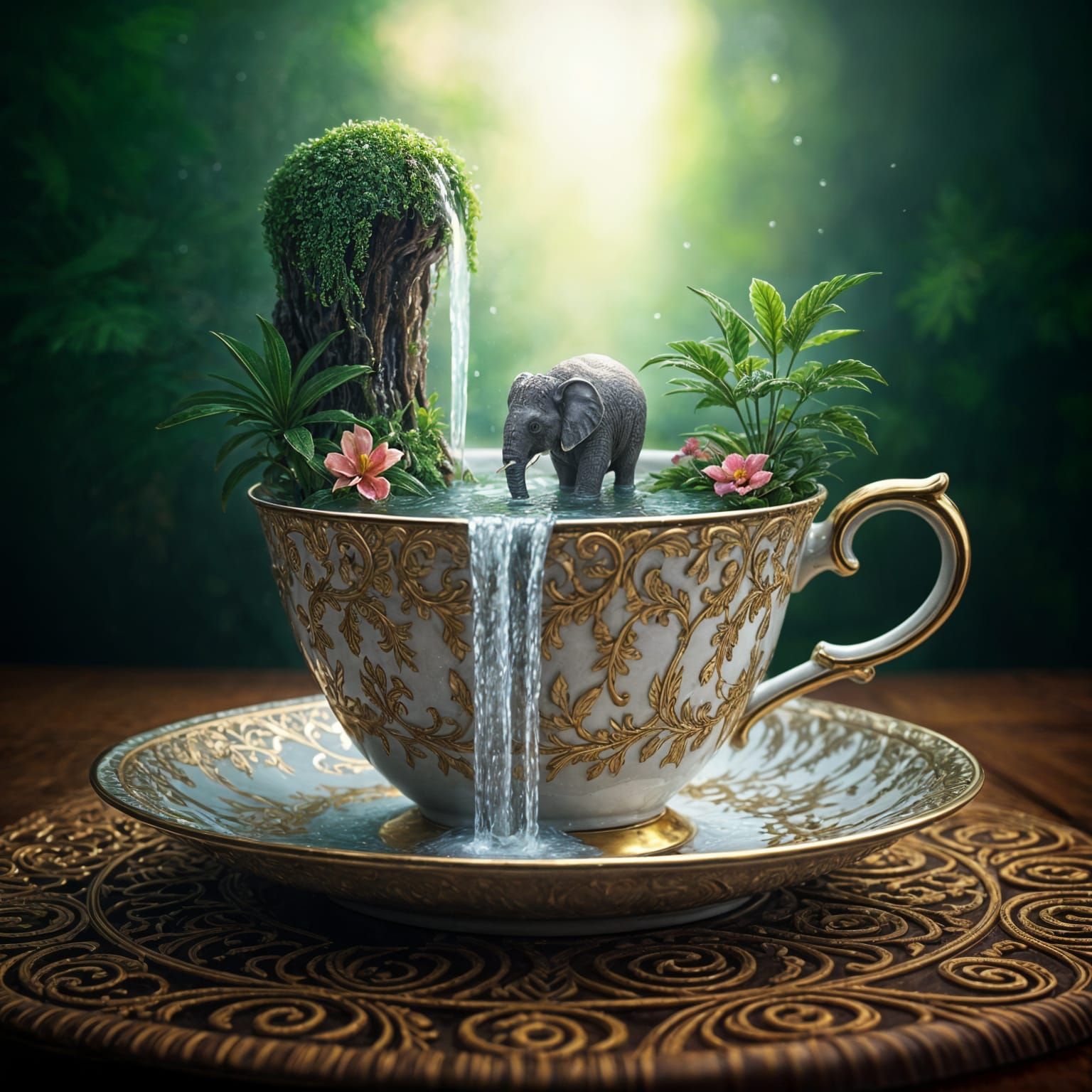 Bathing time in the jungle  by @StephanieB