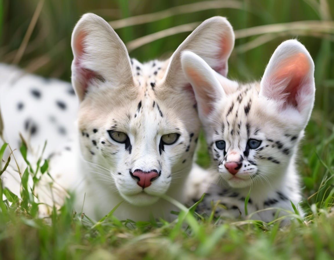 Fine-Tuned Model – Leucistic Serval 18 – 4:3 Format