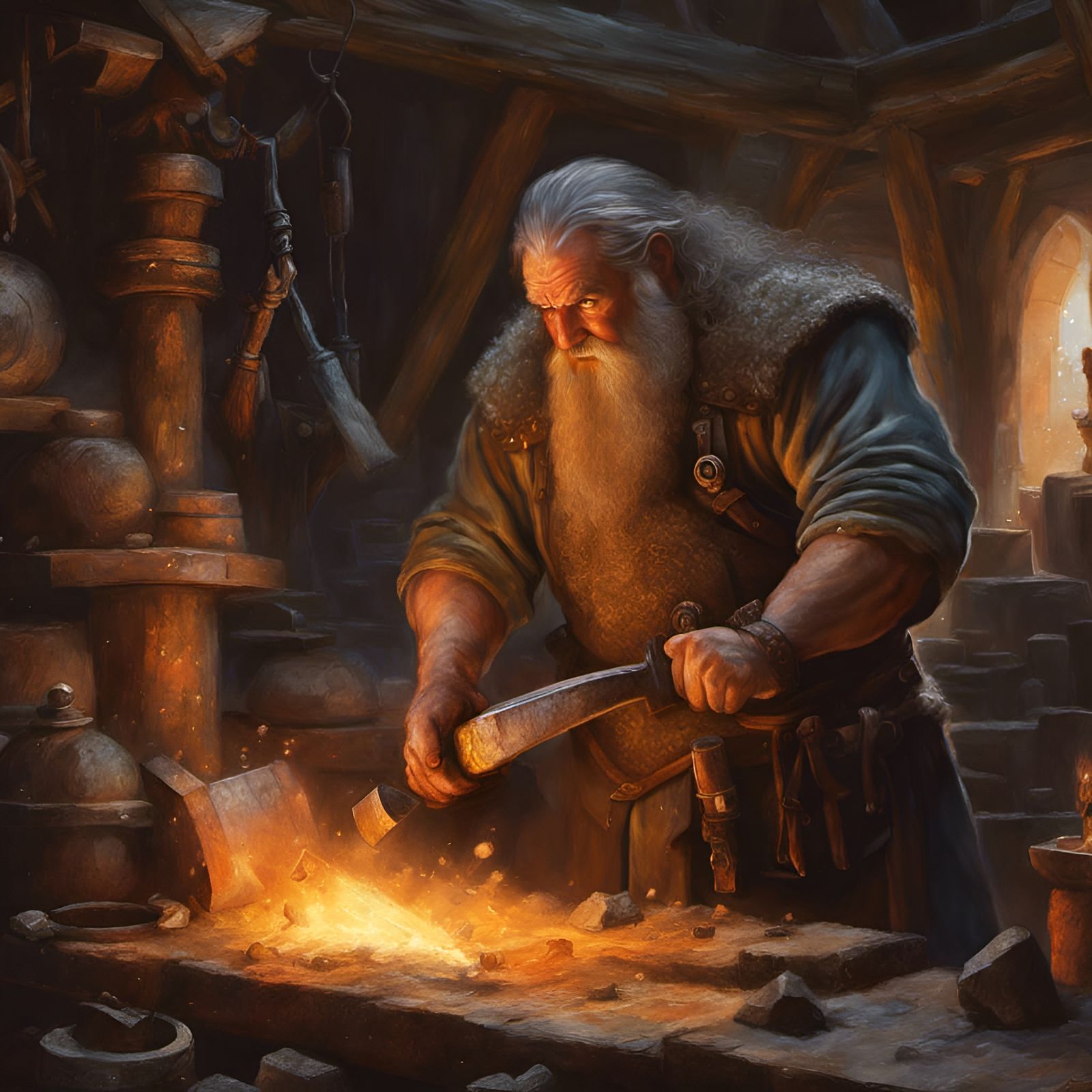 Dwarven Blacksmith  by @MHS