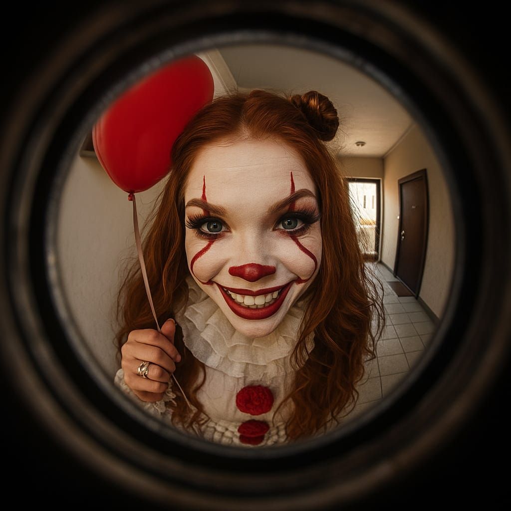 Just a girl - not a creepy clown