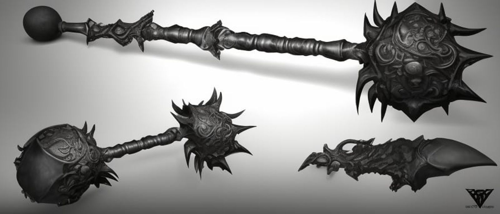 fantasy weapon concept art