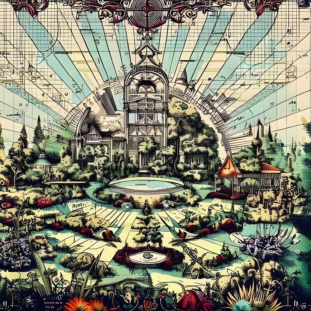 Chart of elaborate gardens - AI Generated Artwork - NightCafe Creator