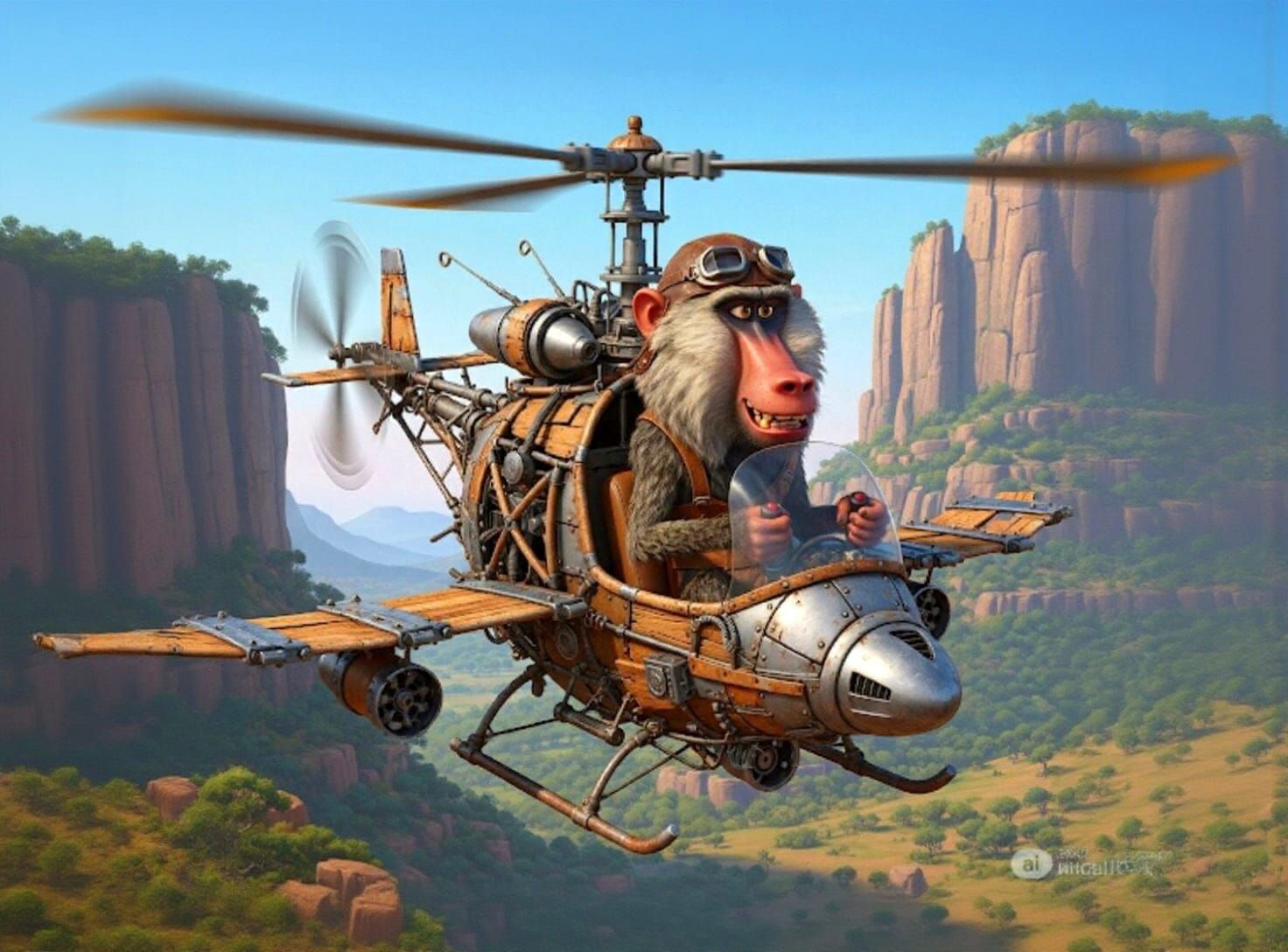 Bobbejane van Magaliesberg: Helikopter