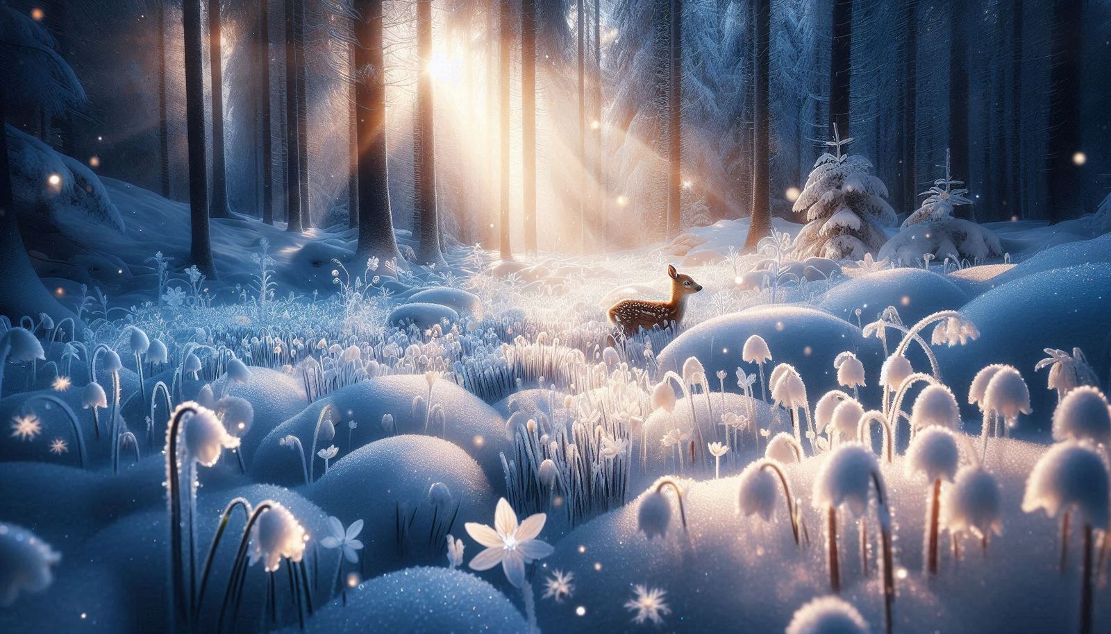 Fantastischer Wald im Winter