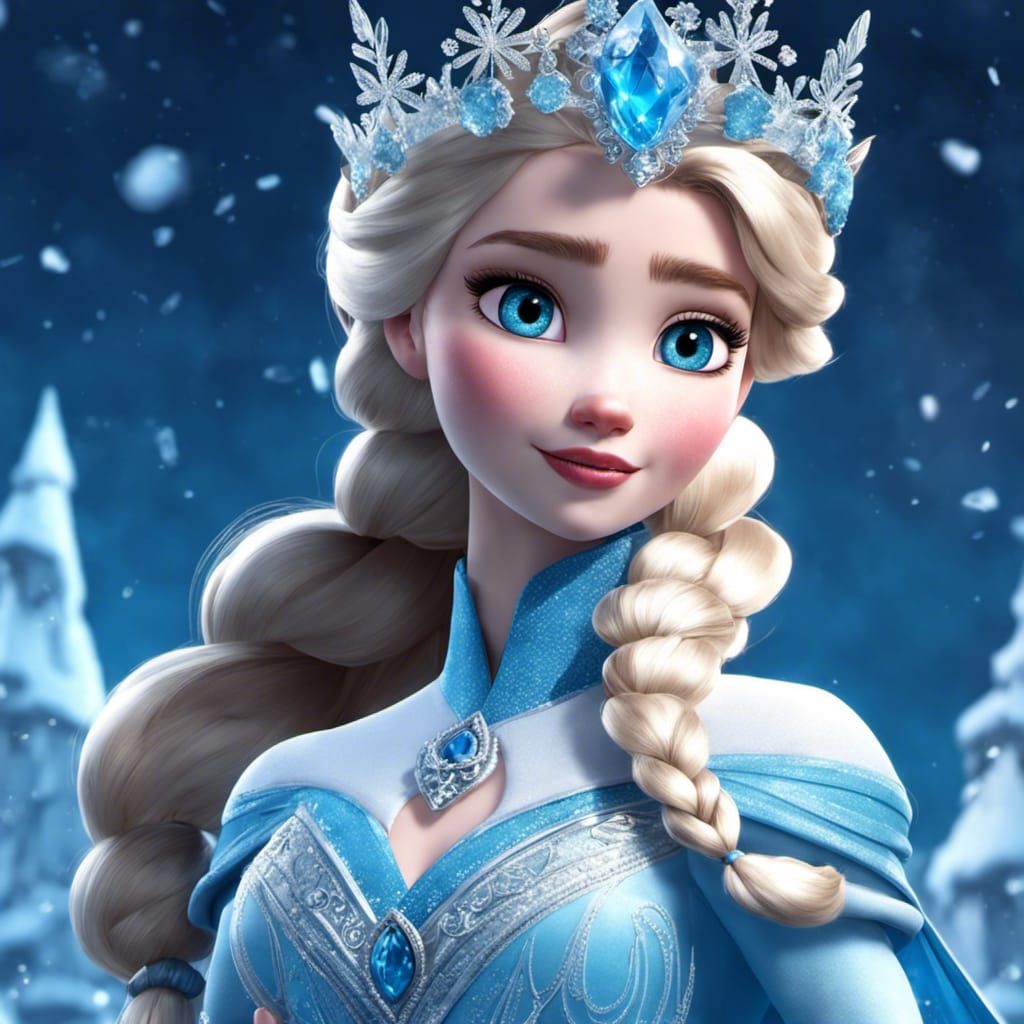 cute elsa - 2 - AI Generated Artwork - NightCafe Creator