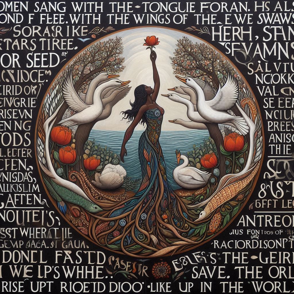 Women with iridescent, seal-like voices and majestic swan wings