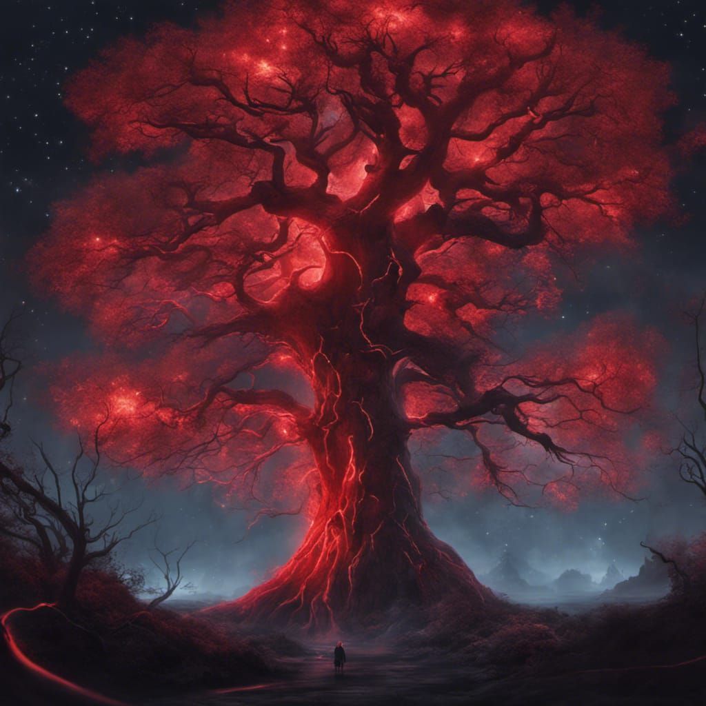 Bloody Tree - AI Generated Artwork - NightCafe Creator